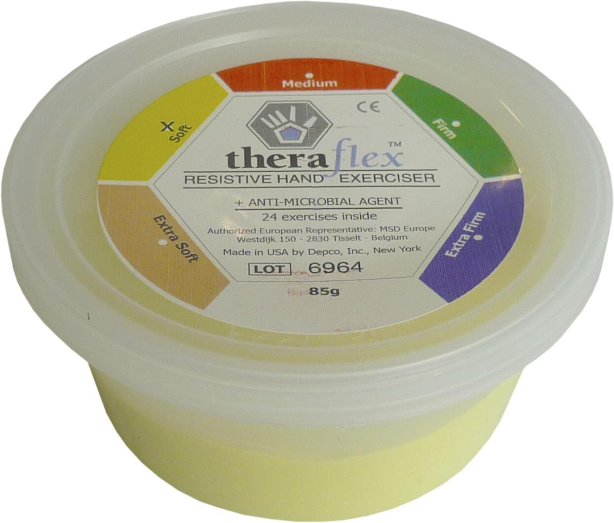 MVS Thera Flex Putty, El Egzersiz Hamuru 85 gr 2-Sarı (Çok Hafif)