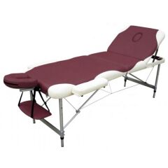 Metal 3 Parça Masaj Masası Bordo-Krem