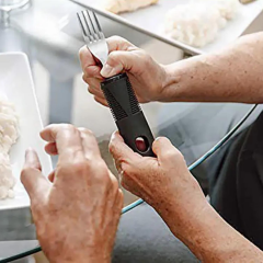 Engelilik Yardımcısı Kaşık Çatal Bıçak Seti Siyah Renk