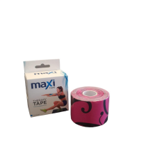 Maxi Desenli Kinesiotape Pembe Renk