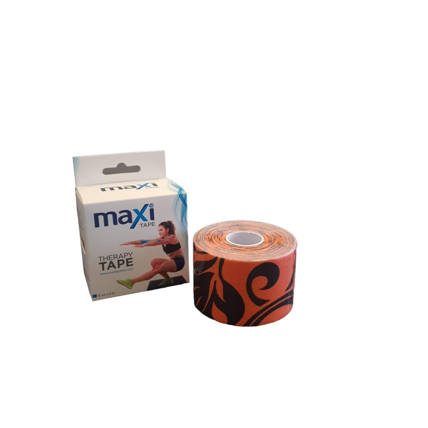 Maxi Desenli Kinesiotape Turuncu Renk
